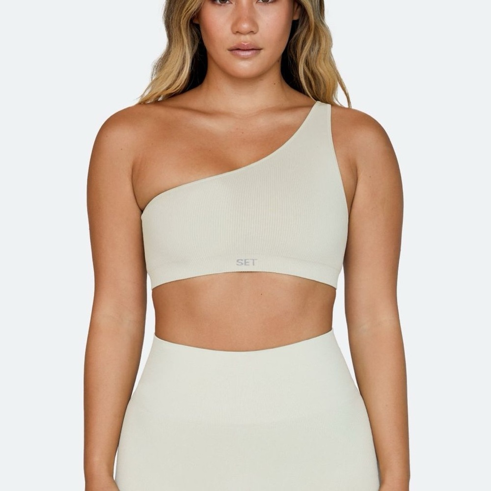 SET ACTIVE SCULPTFLEX RIBBED SET - OAT MILK